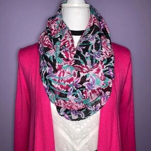 Boutique Floral Print Infinity Scarf